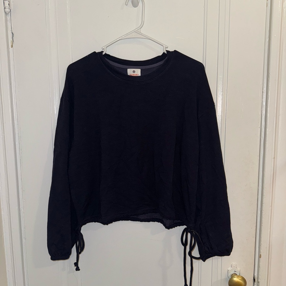 NWT - Sundry Crew-neck Laced Sides Sweater